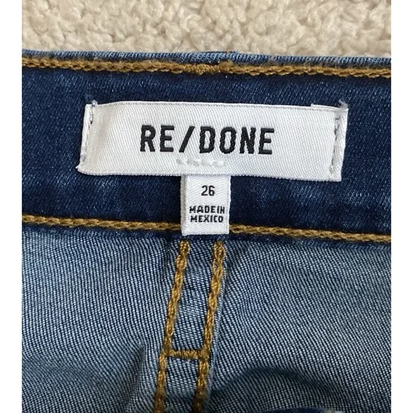 RE / Done‎ NWT 90s High Rise Loose Jeans in Deep Faded Blue Women's Size 26 NEW - Picture 7 of 12